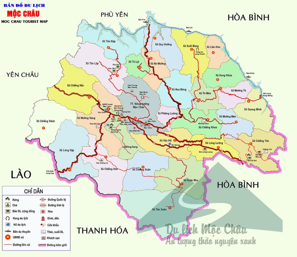  Vi deo về  Thác Dải Yếm , đồi chè , Động sơn Mộc Hương 